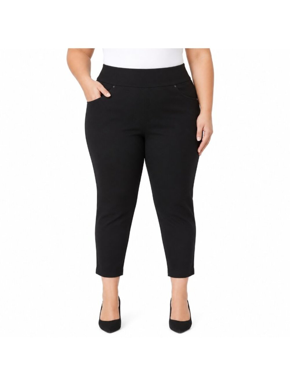 NEW DG2 Diane Gilman Black Virtual Stretch Skinny Jeans - 2X Petite